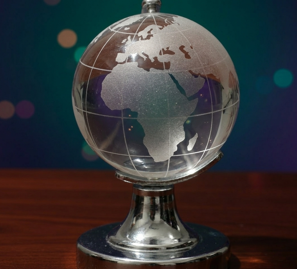 Atlas Crystal Executive Desk Globe